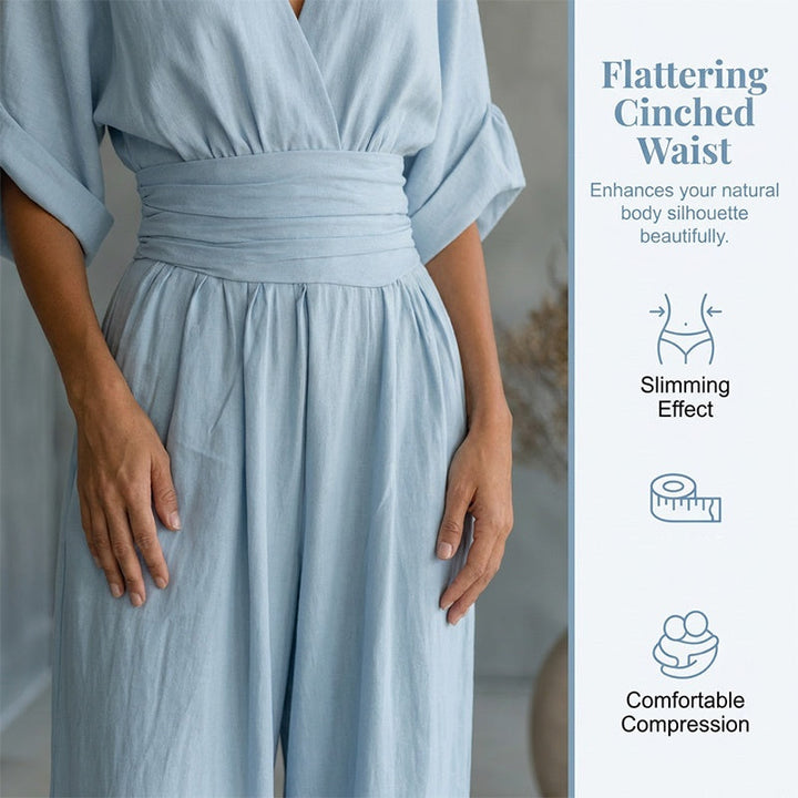Maevra | V-Neck Wide-Leg Jumpsuit
