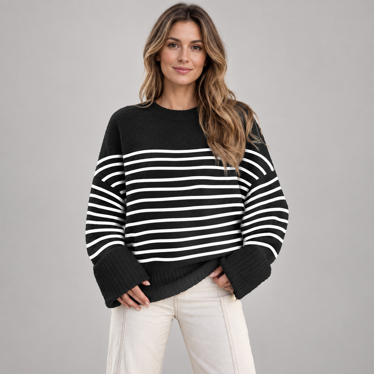 black-white-stripe - front