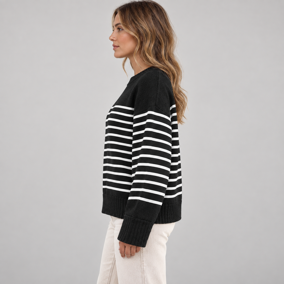 black-white-stripe - side
