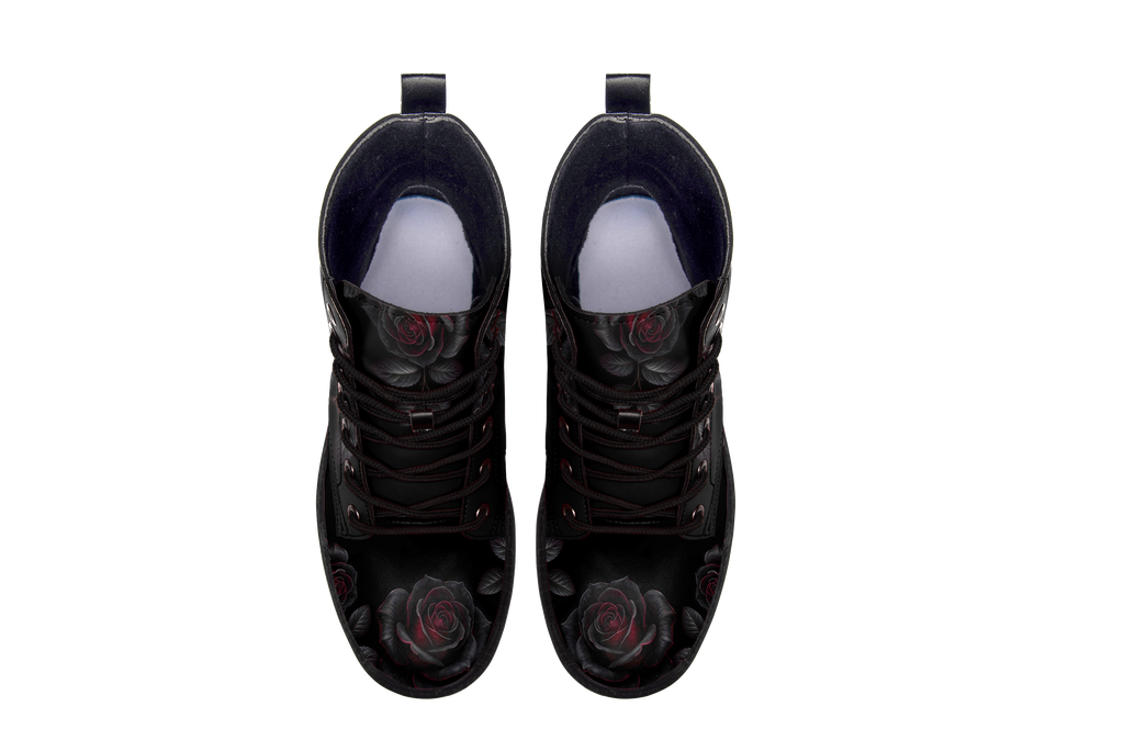 Thornveil Rose Leather Boots