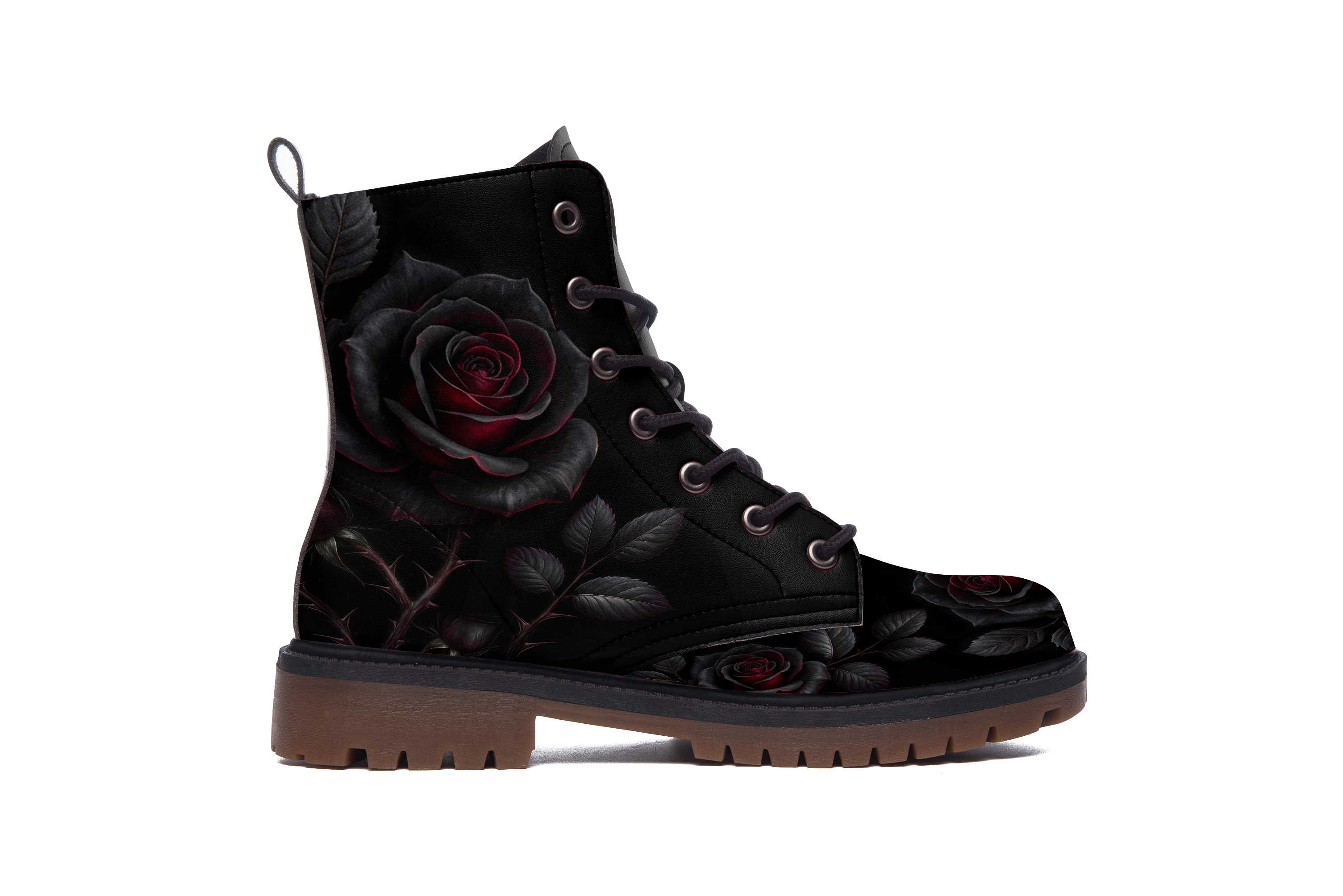 Thornveil Rose Leather Boots