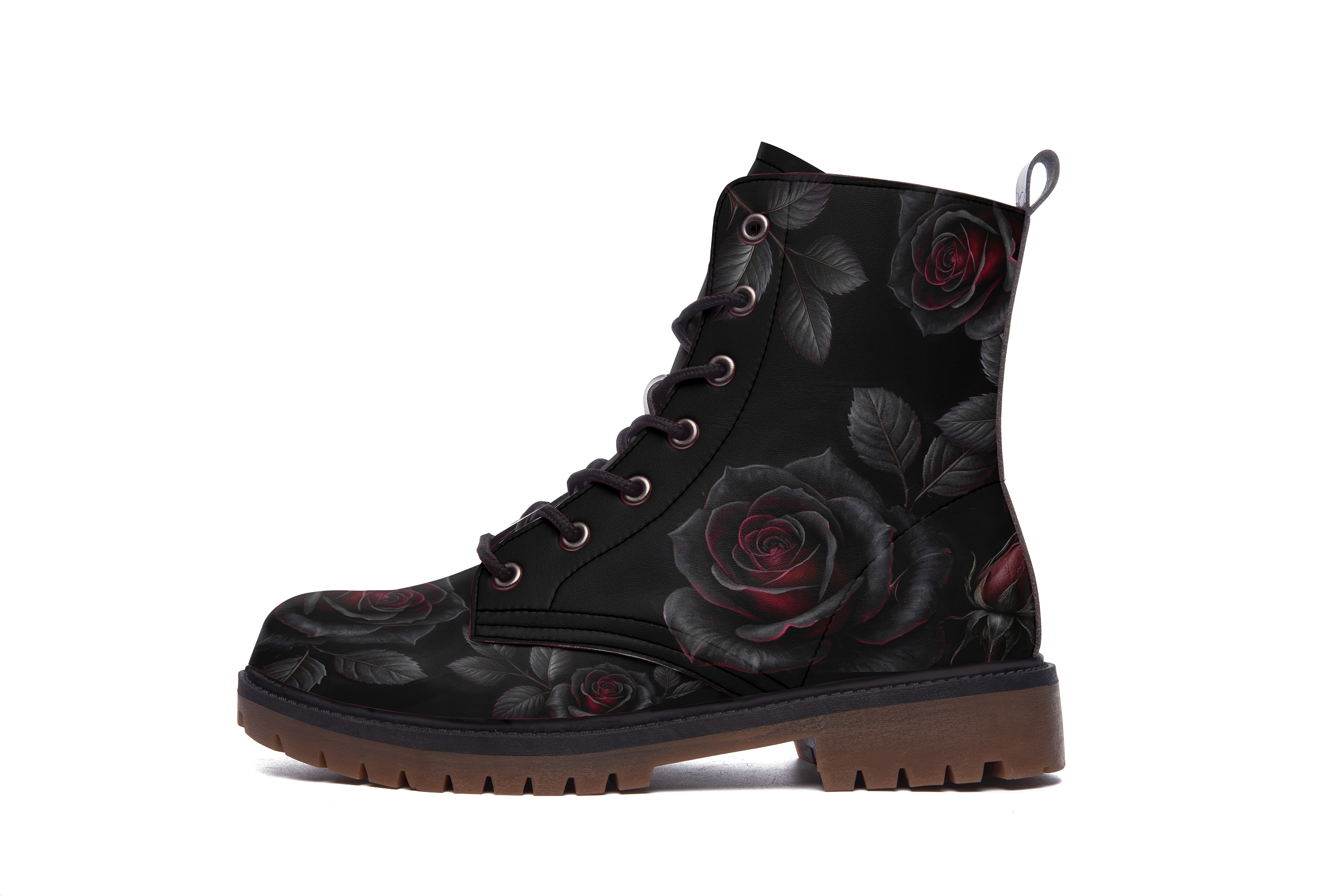 Thornveil Rose Leather Boots