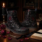 Thornveil Rose Leather Boots