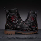 Thornveil Rose Leather Boots