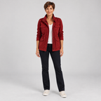 Women's Utility Cargo Jacket with Multi Pocket Drawstring Waist